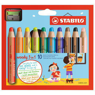 Stabilo Woody 3 in 1 Pencils Set of 10