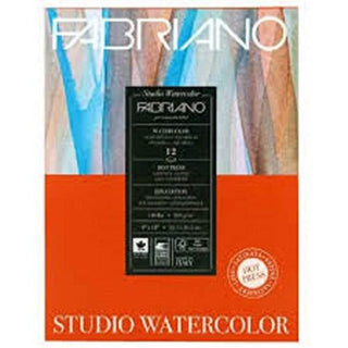 Fabriano Studio Watercolor Pad, Hot Press, 9" x 12", 140 lb.