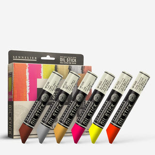 Sennelier Oil Sticks Set - Metallic & Fluorescents
