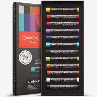 Caran d'Ache Neoart 6901 Wax Oil Pastel, Box of 12