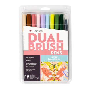 Tombow Dual Brush Pen Set of 10 /Fairies