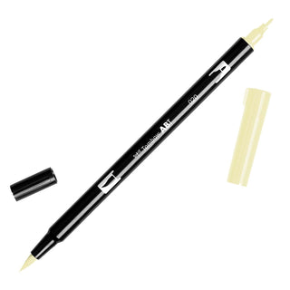 Tombow Dual Brush Pens - White & Yellow